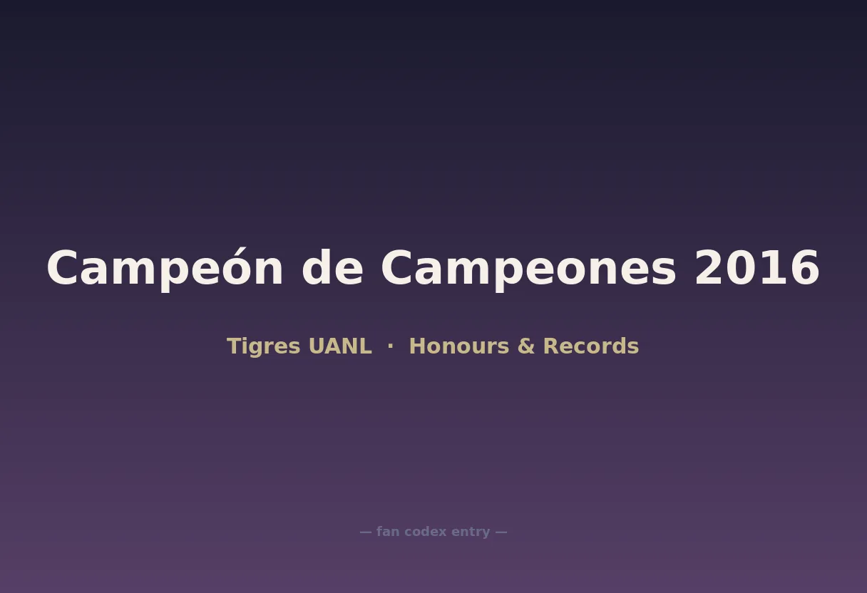 Campeón de Campeones 2016