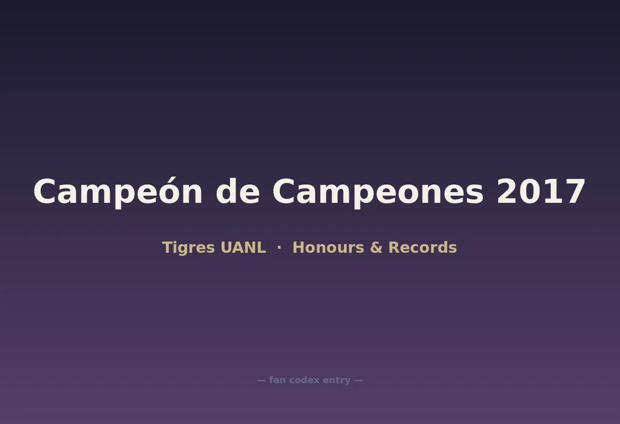 Campeón de Campeones 2017
