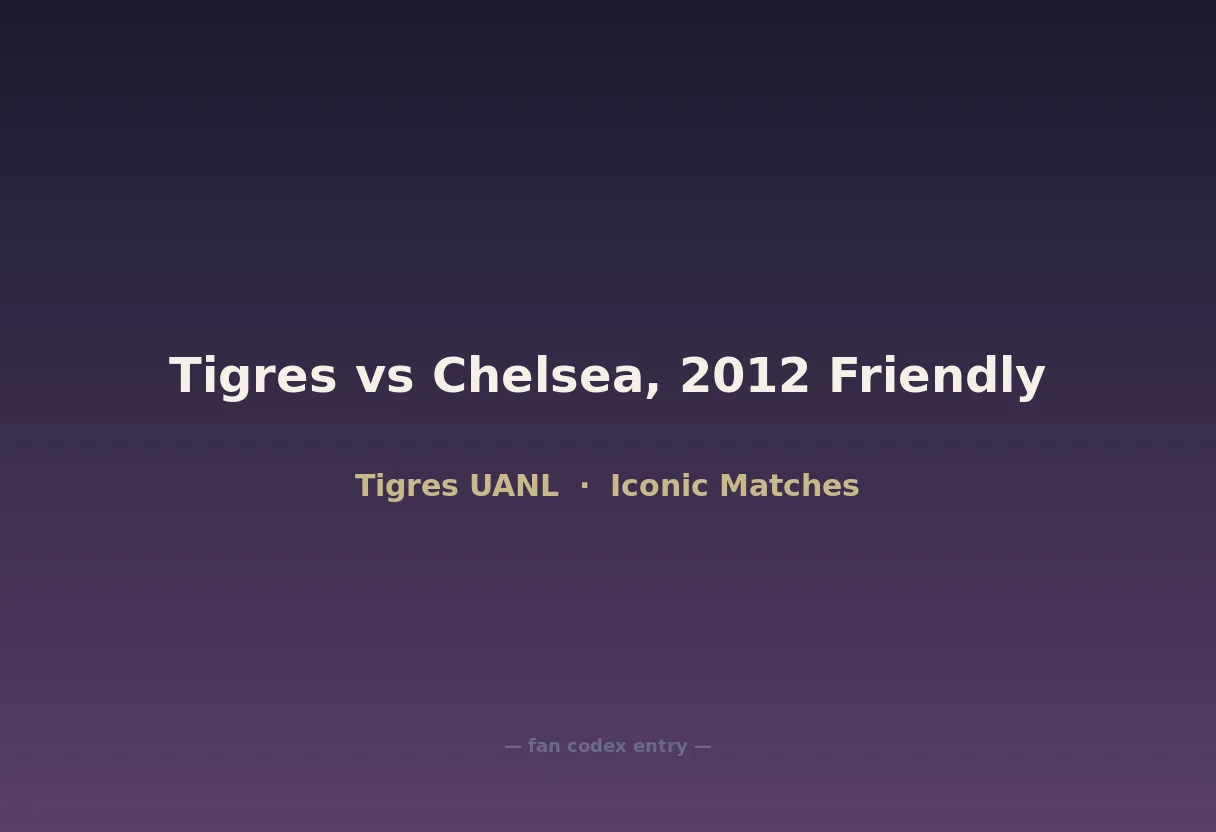 Tigres vs Chelsea, 2012 Friendly